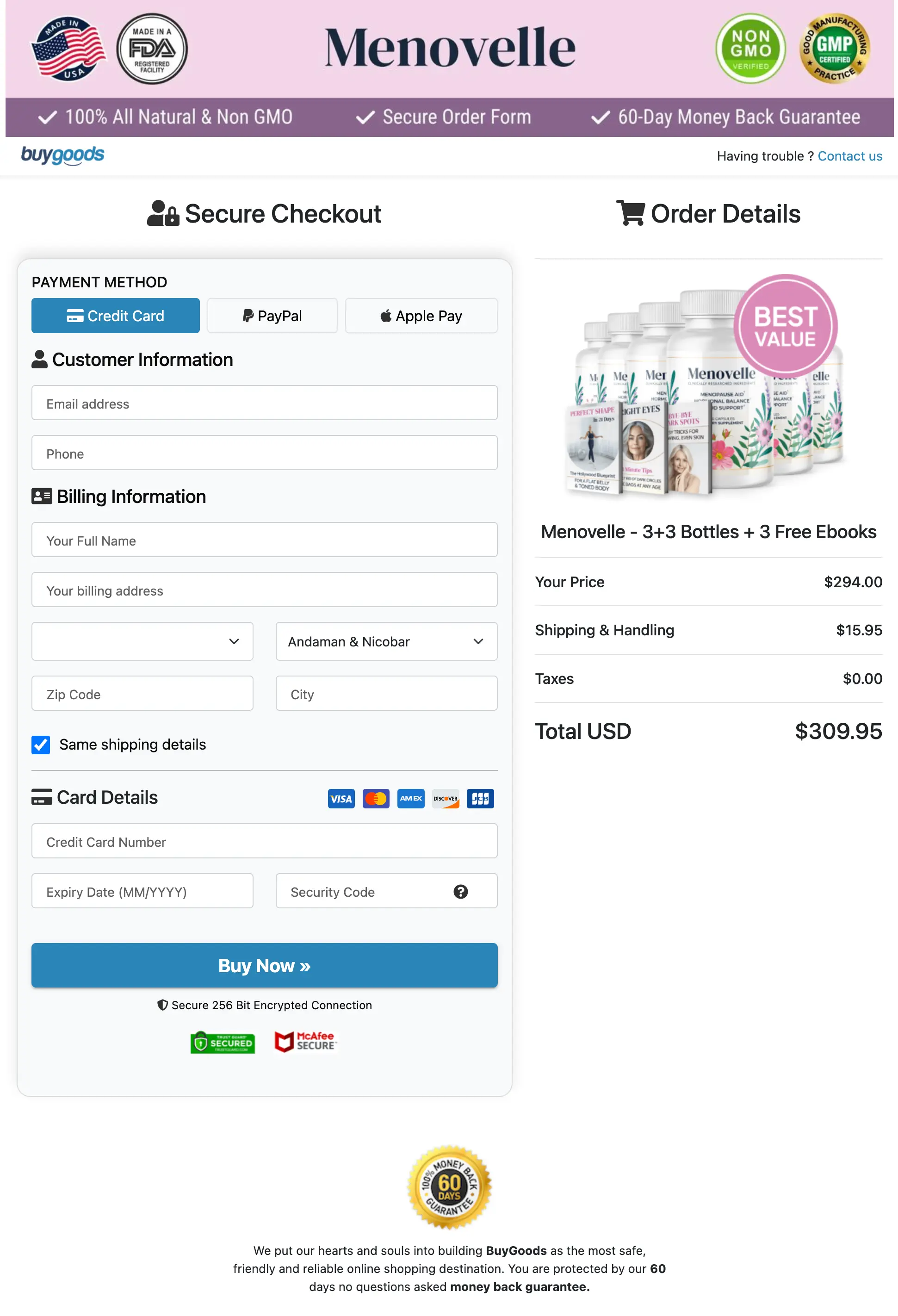 Menovelle add to cart